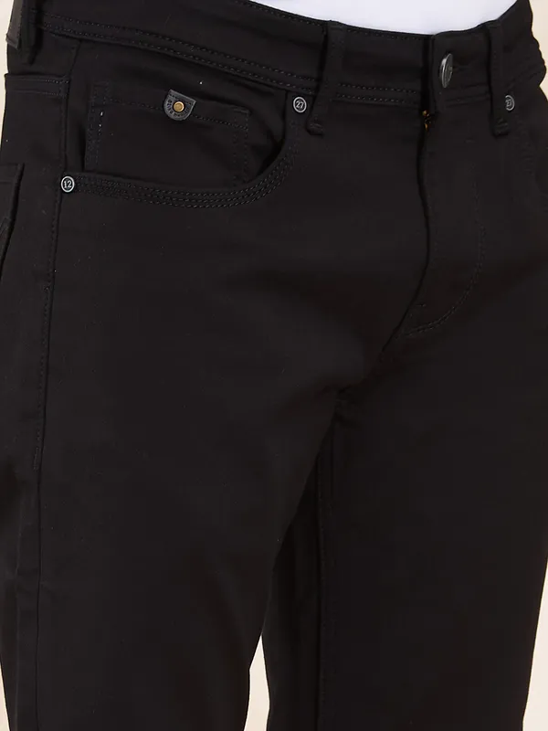 Being Human Clothing Men Black Solid Jeans