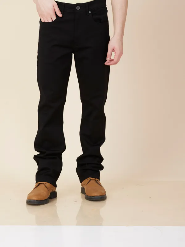 Being Human Clothing Men Black Solid Jeans
