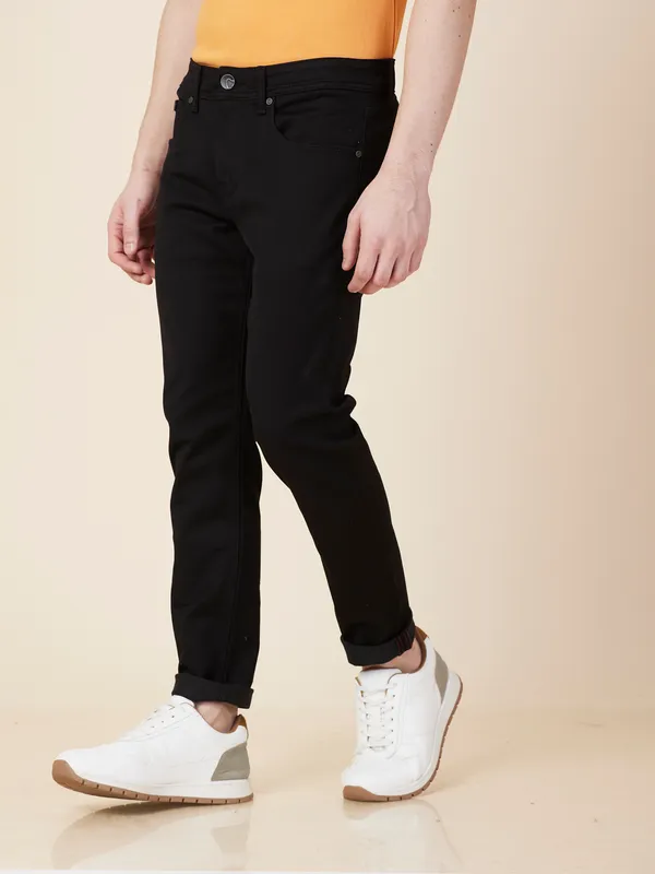 Being Human Men Black Solid Jeans