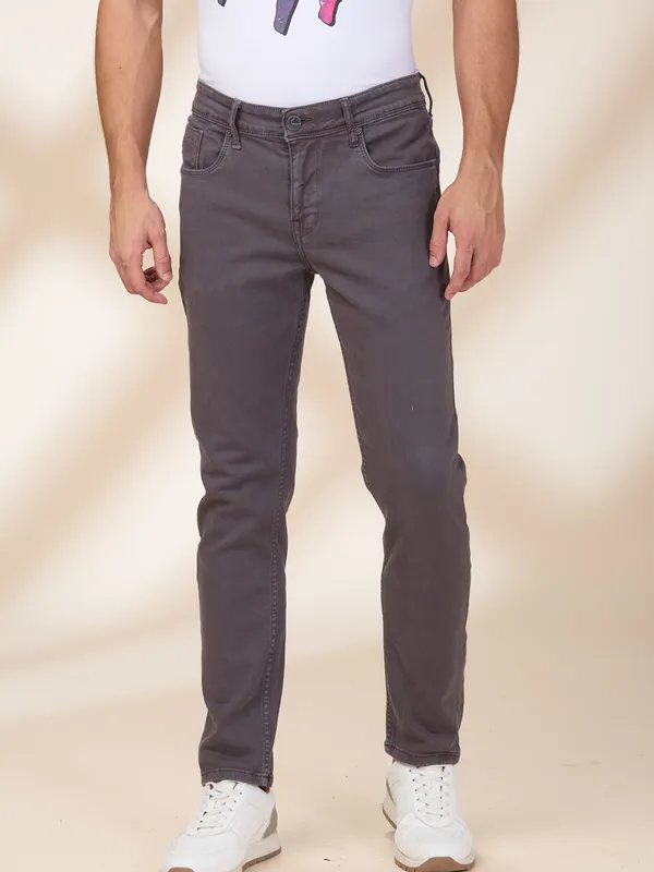 Being Human Clothing Men Grey Solid Jeans