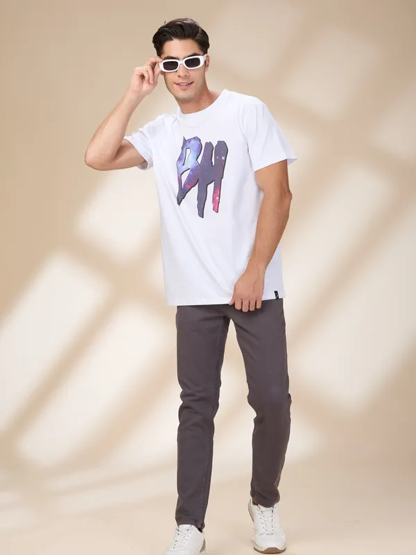 Being Human Clothing Men Grey Solid Jeans