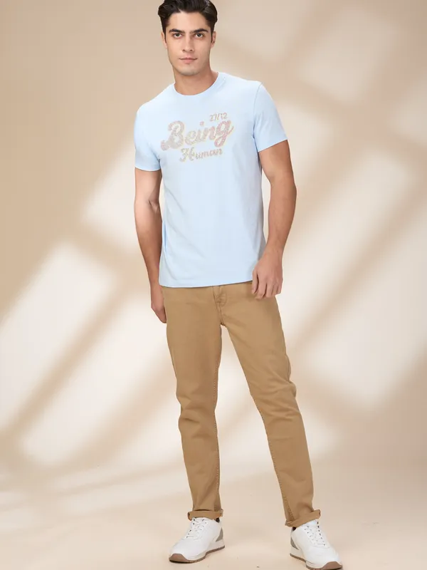 Being Human Clothing Men Beige Solid Jeans