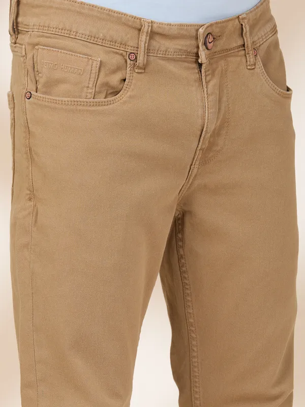 Being Human Clothing Men Beige Solid Jeans