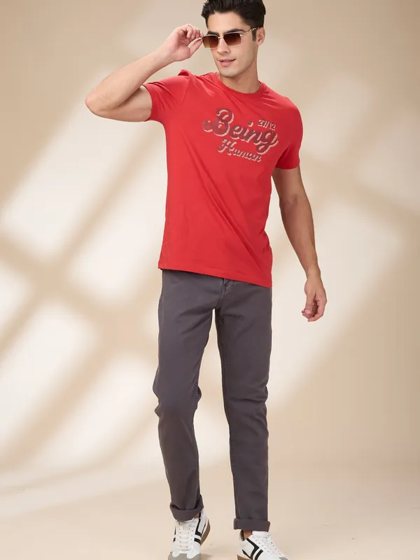 Being Human Men Grey Solid Jeans