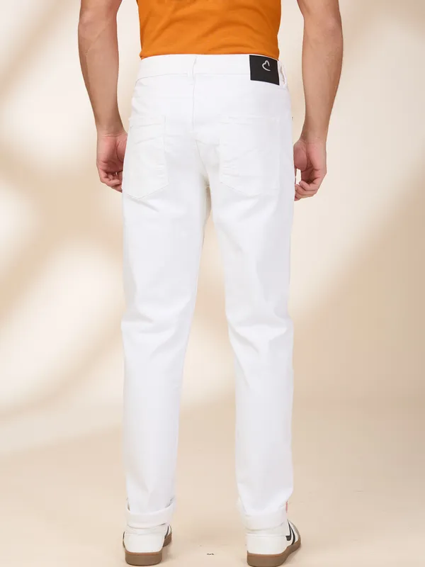Being Human Men White Solid Jeans