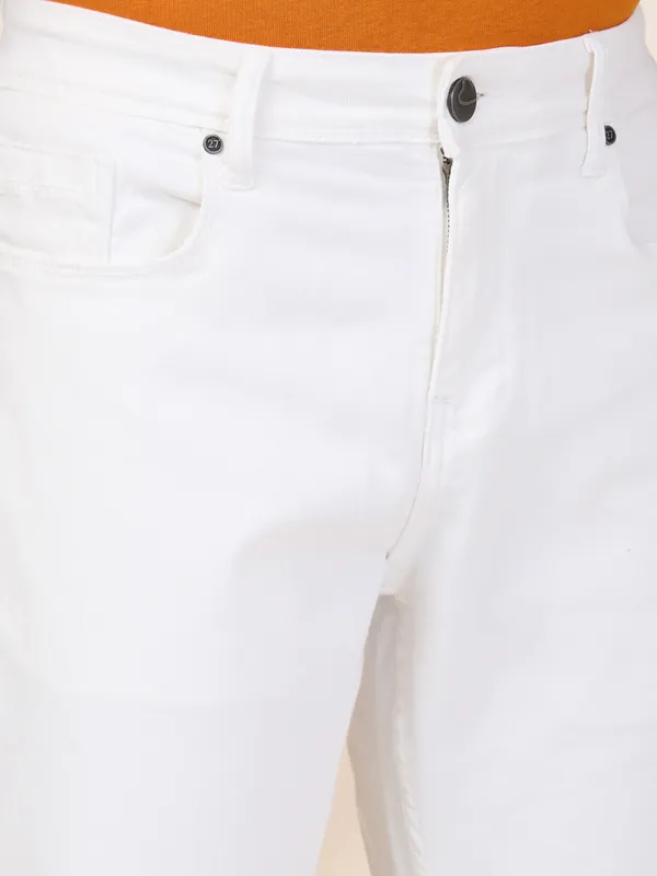 Being Human Men White Solid Jeans