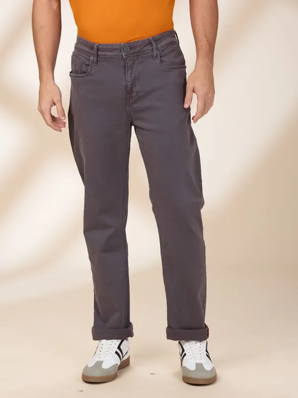 Being Human Men Grey Solid Jeans