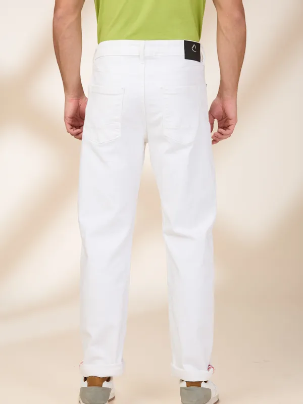 Being Human Men White Solid Jeans