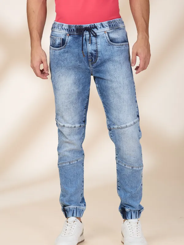 Being Human Clothing Men Blue Solid Jogger