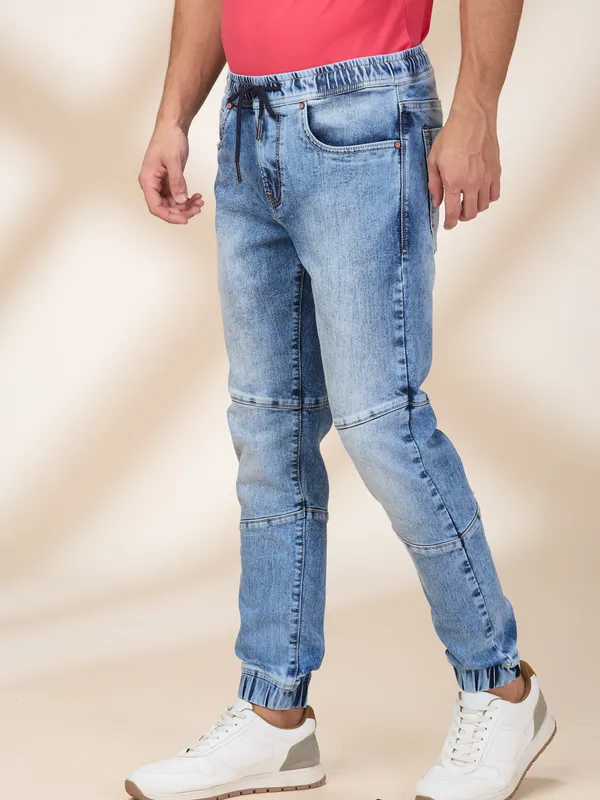 Being Human Clothing Men Blue Solid Jogger