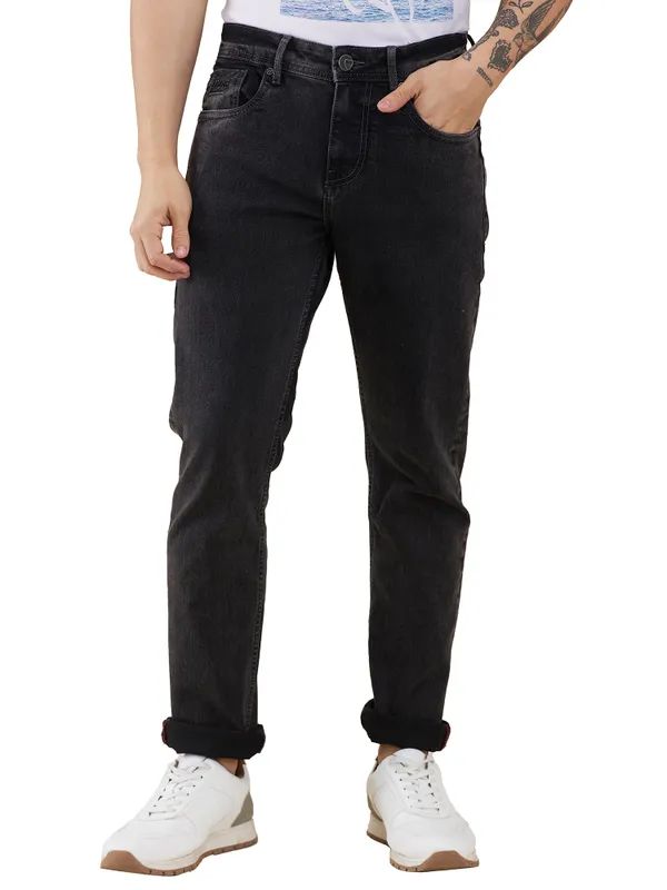 Being Human Mens-Bottom Denim Grey Tone