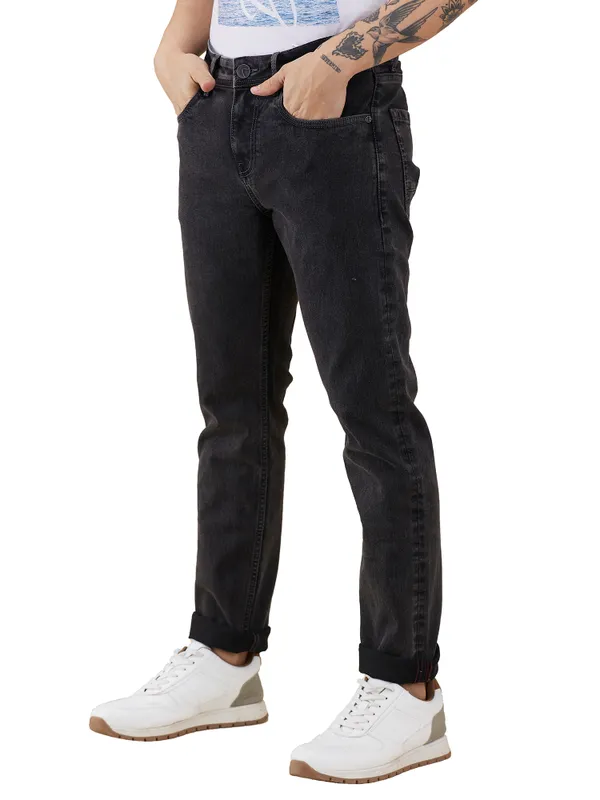 Being Human Mens-Bottom Denim Grey Tone