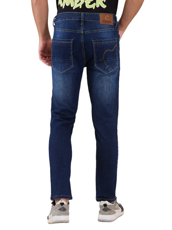 Being Human Clothing Men Blue Solid Jeans