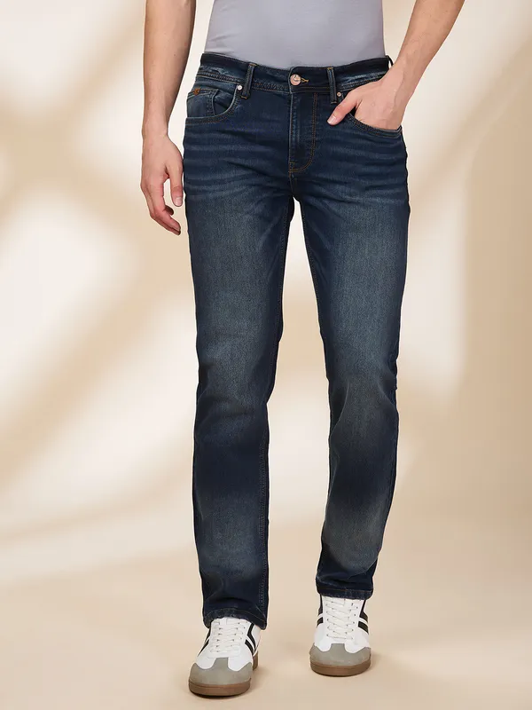 Being Human Clothing Men Blue Solid Jeans