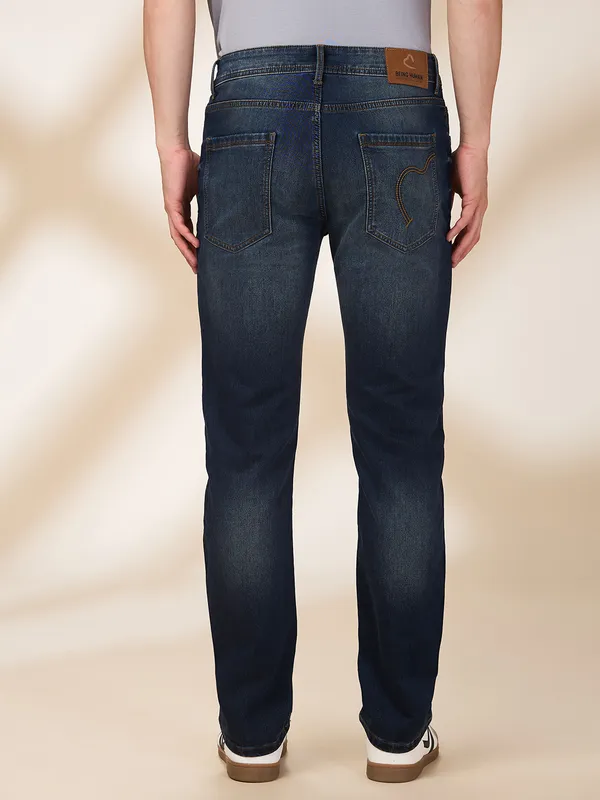 Being Human Clothing Men Blue Solid Jeans