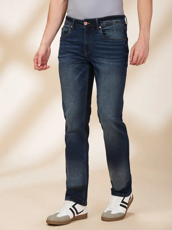 Being Human Clothing Men Blue Solid Jeans