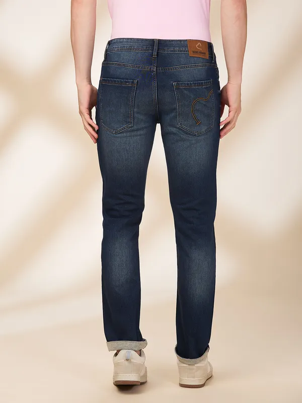 Being Human Clothing Men Blue Solid Jeans