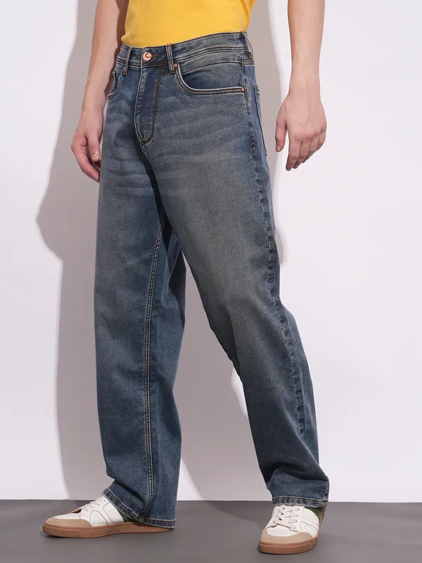 Being Human Mens-Bottom Denim Black Tone