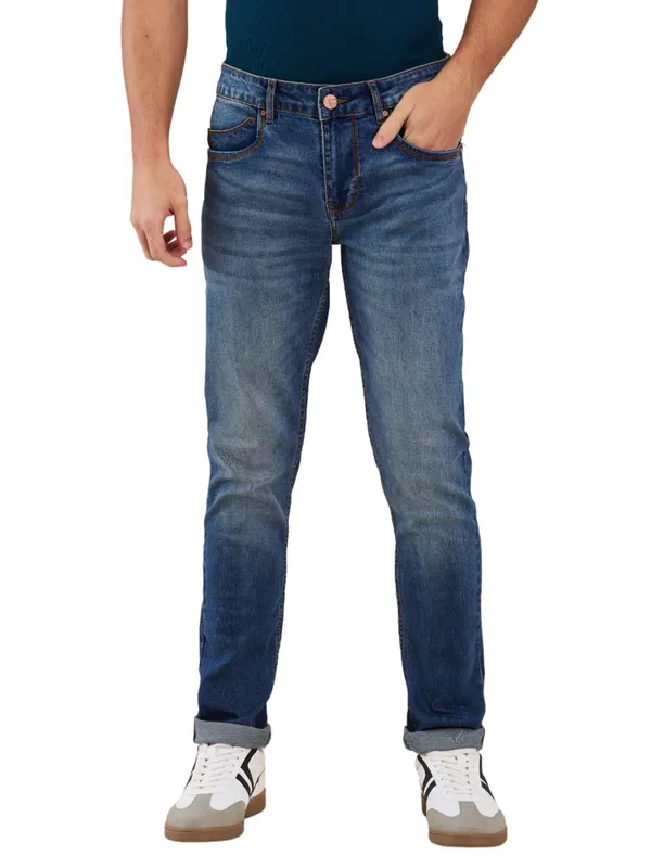 Being Human Men Blue Solid Jeans