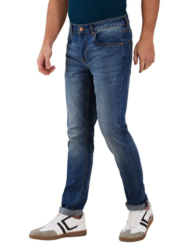 Being Human Men Blue Solid Jeans