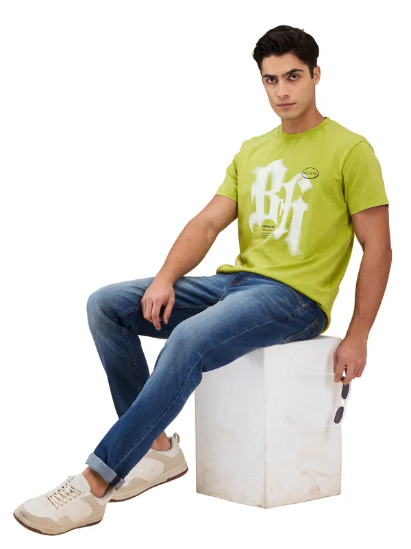 Being Human Clothing Men Blue Solid Jeans