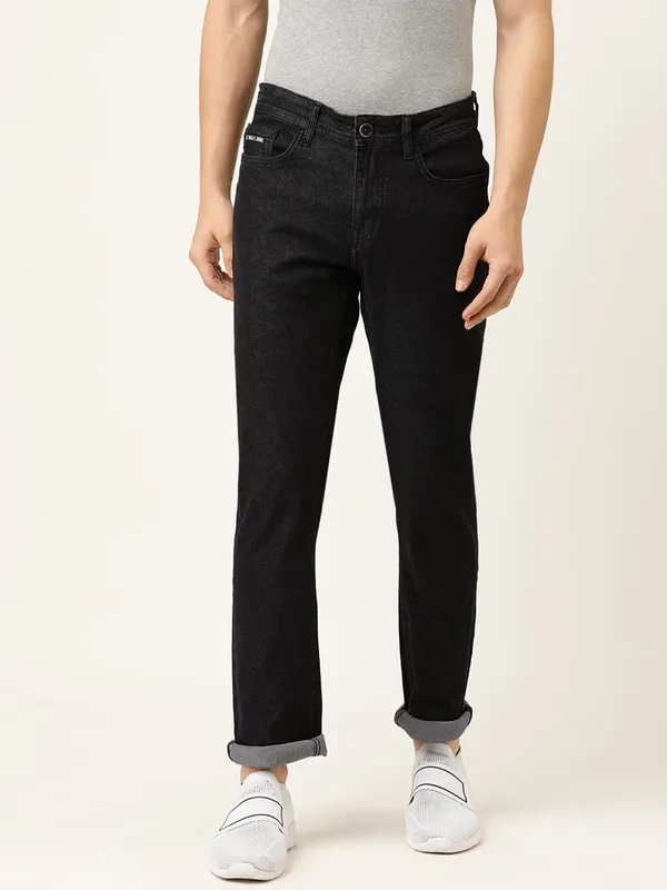 Being Human Clothing Men Regular Fit Denim-Black Tone