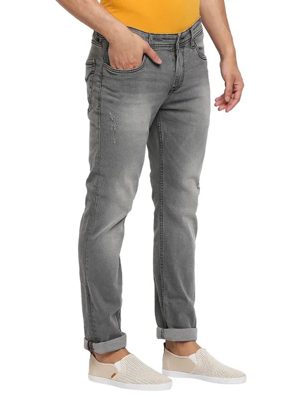 Being Human Men Slim Fit Denim-Grey Tone