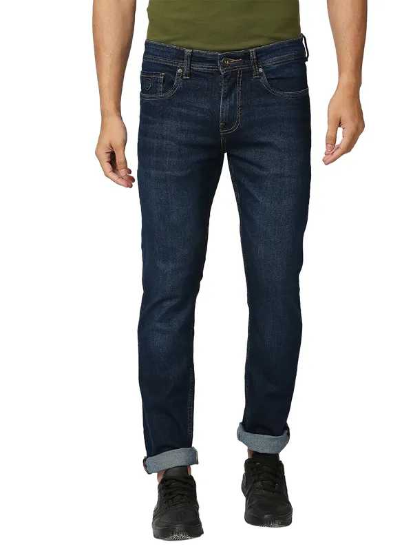 Being Human Clothing Men Slim Straight Fit Denim-Dark Tone