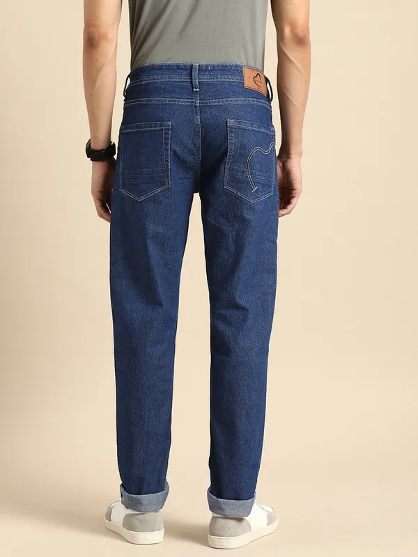 Being Human Clothing Men Slim Fit Denim-Dark Tone
