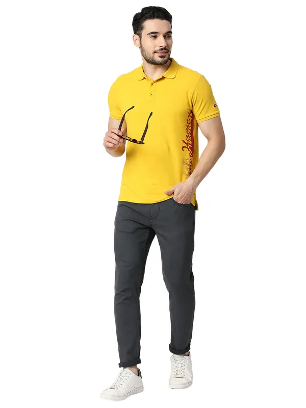 Being Human Men Cropped Fit Denim-Grey Tone