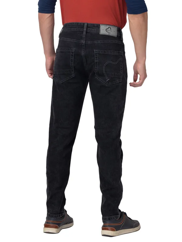 Being Human Clothing Men Cropped Fit Denim-Black Tone