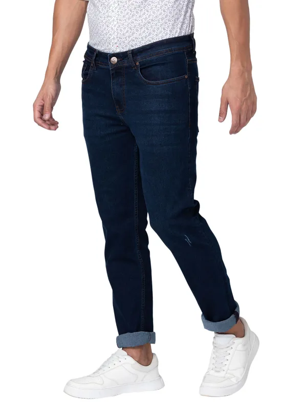 Being Human Men Slim Fit Denim-Dark Tone