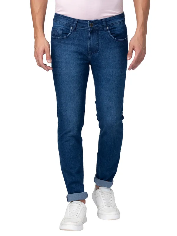 Being Human Men Slim Fit Denim-Mid Tone
