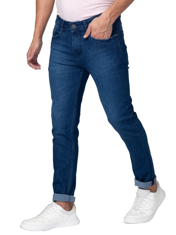 Being Human Men Slim Fit Denim-Mid Tone