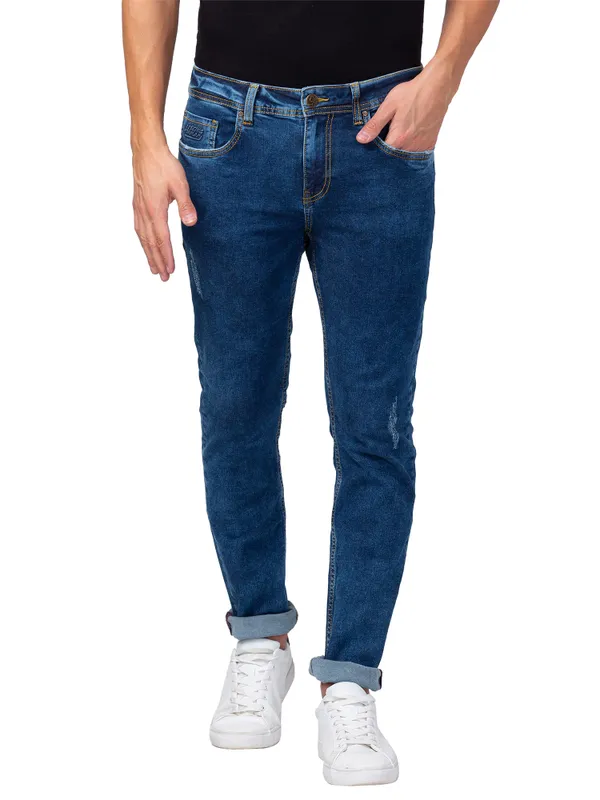Being Human Men Slim Fit Denim-Mid Tone