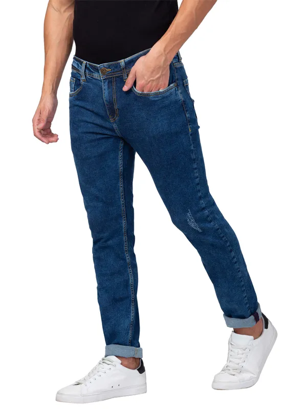 Being Human Men Slim Fit Denim-Mid Tone