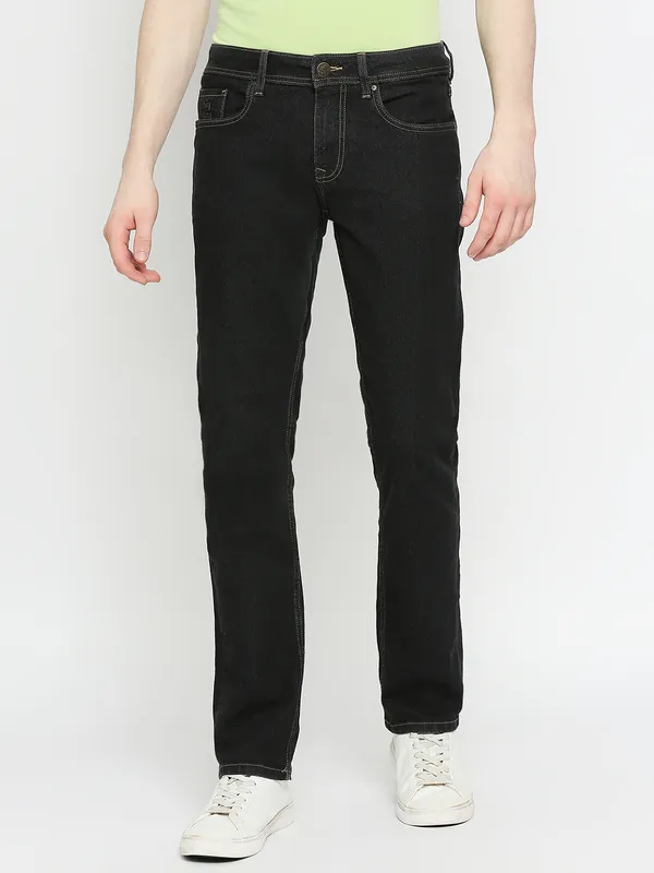 Being Human Clothing Women Slim Straight Fit Denim-Black Tone