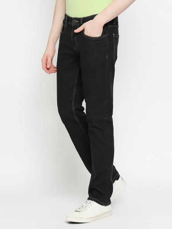 Being Human Clothing Women Slim Straight Fit Denim-Black Tone
