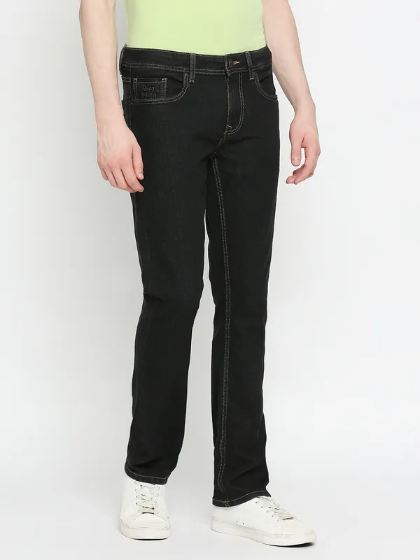 Being Human Clothing Women Slim Straight Fit Denim-Black Tone