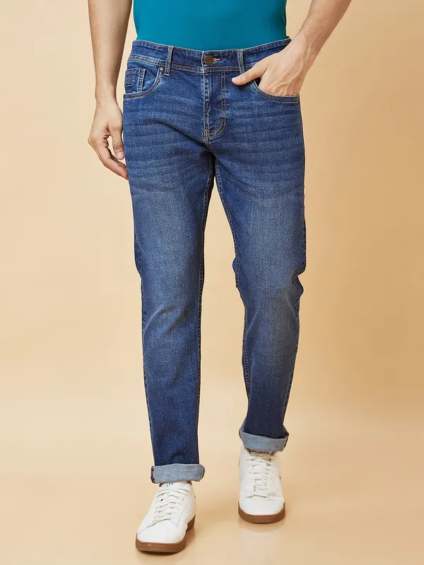 Being Human Men Slim Fit Denim-Dark Tone
