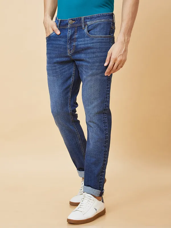 Being Human Men Slim Fit Denim-Dark Tone