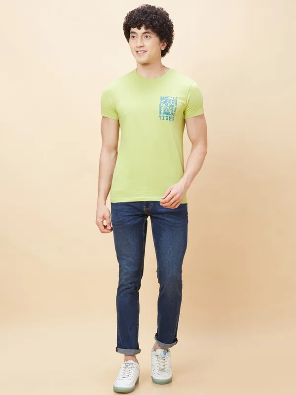Being Human Men Slim Straight Fit Denim-Dark Tone