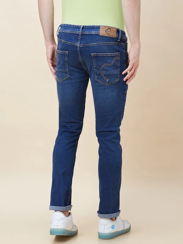 Being Human Men Slim Straight Fit Denim-Dark Tone