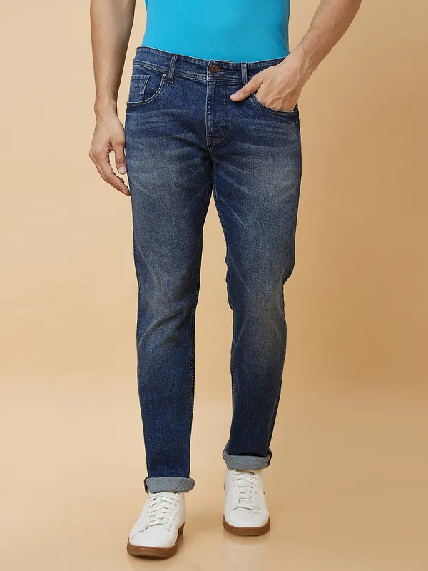 Being Human Men Slim Fit Denim-Mid Tone