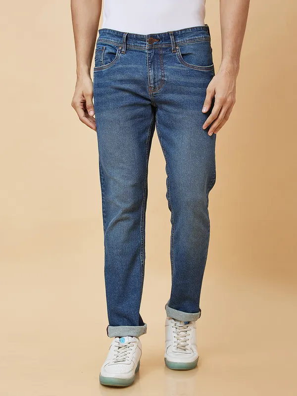 Being Human Men Slim Fit Denim-Mid Tone