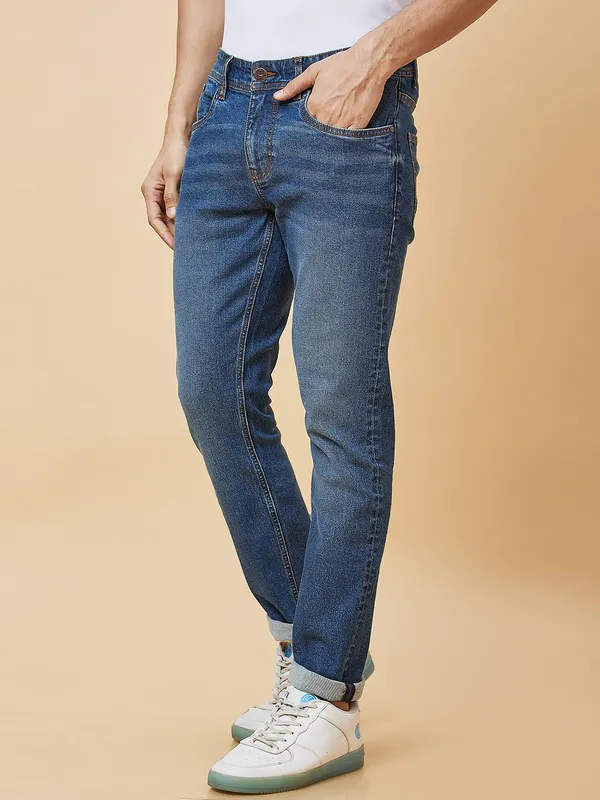Being Human Men Slim Fit Denim-Mid Tone