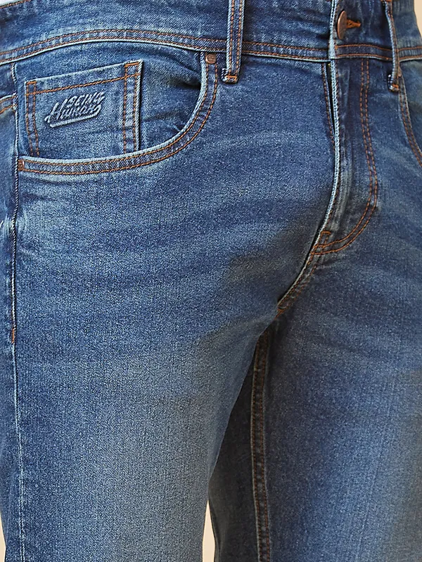 Being Human Men Slim Fit Denim-Mid Tone