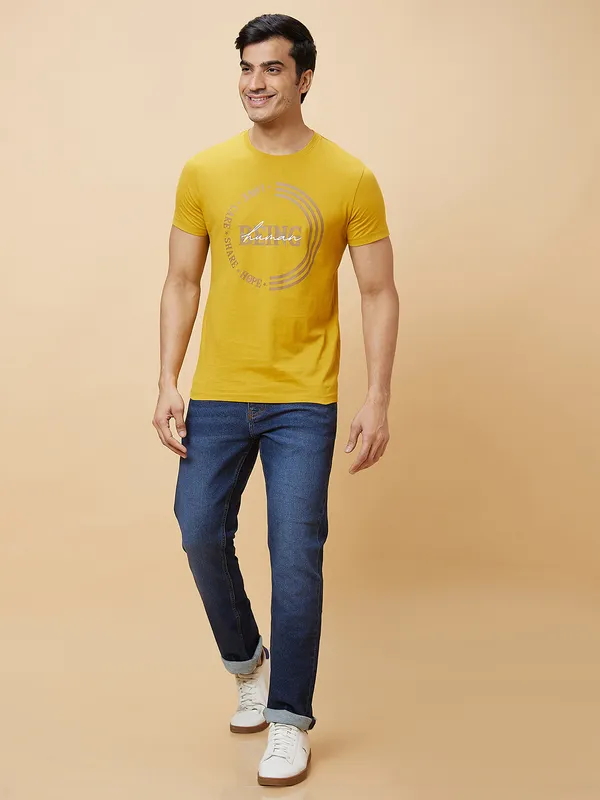 Being Human Men Slim Straight Fit Denim-Dark Tone