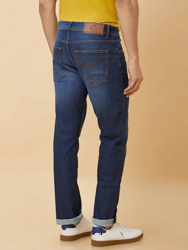 Being Human Men Slim Straight Fit Denim-Dark Tone