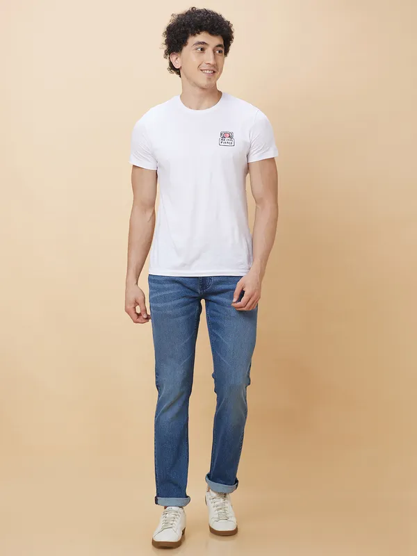 Being Human Clothing Men Slim Straight Fit Denim-Mid Tone